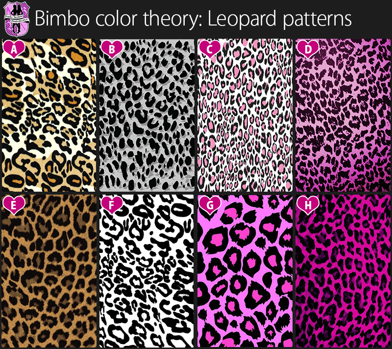 mezclador tallarines asignación Bimbo Uniforms - Color theory: Leopard patterns / Cheetah patterns (animal  print) - Pink Bimbo Academy